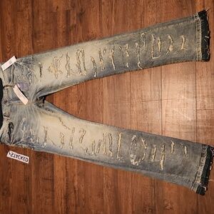 Men Jordan Craig Light Blue Distressed Jeans